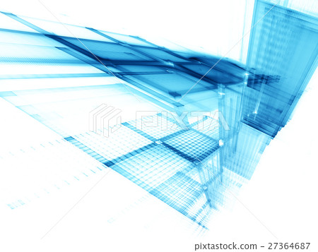 Abstract blue computer graphics background. 27364687