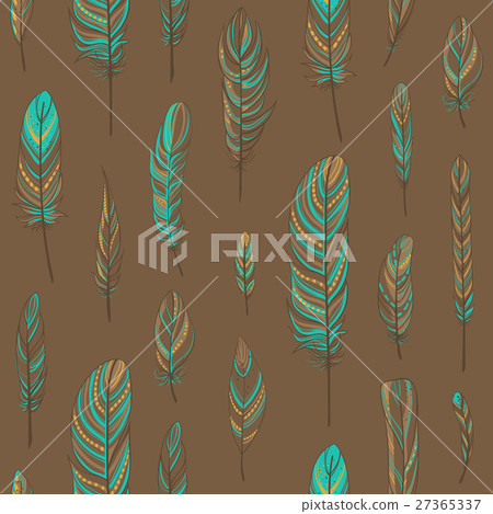 Seamless pattern with feathers Seamless pattern with feathers 27365337