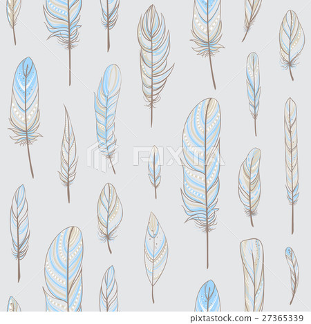 Seamless pattern with feathers Seamless pattern with feathers 27365339