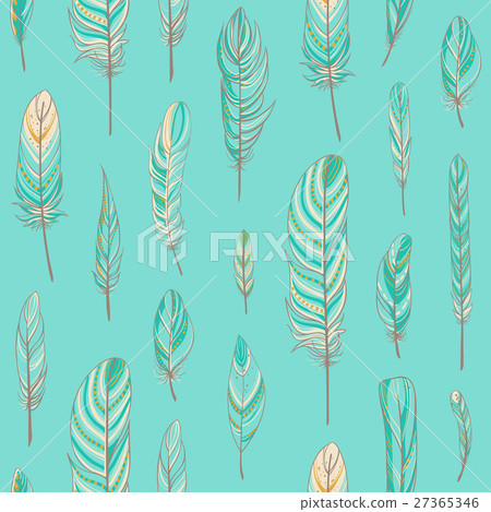 Seamless pattern with feathers Seamless pattern with feathers 27365346