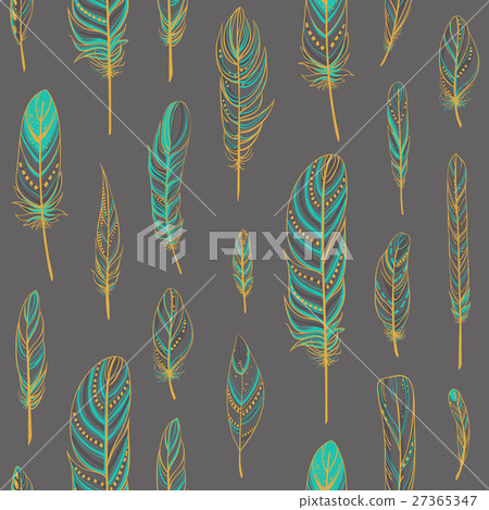 Seamless pattern with feathers Seamless pattern with feathers 27365347