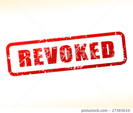 revoked text buffered on white background 27365610