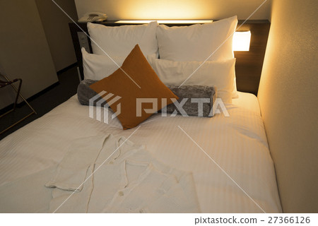 City Hotel Accommodation Bedroom Interior Stock Photo