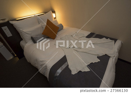 City Hotel Accommodation Bedroom Interior Stock Photo