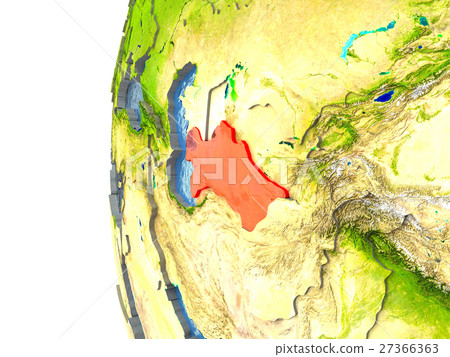 Turkmenistan in red 27366363
