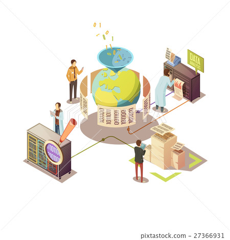 Information Processing Isometric Design 27366931
