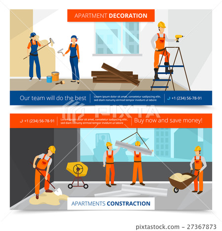 Construction Banners Set 27367873