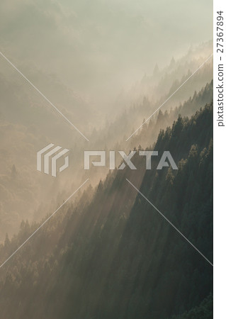 Clouds drifting in the valley and sunlight to plug in Clouds drifting in the valley and sunlight to plug in 27367894