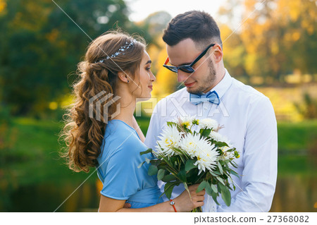 Beautiful young couple on wedding ceremony Beautiful young couple on wedding ceremony 27368082