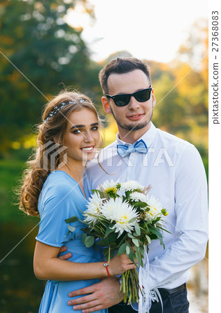 Beautiful young couple on wedding ceremony Beautiful young couple on wedding ceremony 27368083