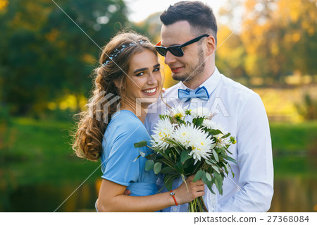Beautiful young couple on wedding ceremony 27368084
