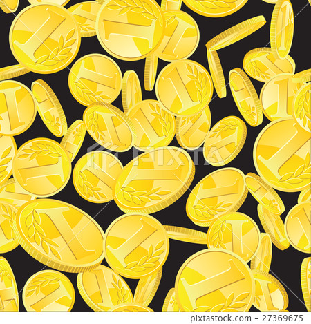 Golden coins seamless pattern Golden coins seamless pattern 27369675
