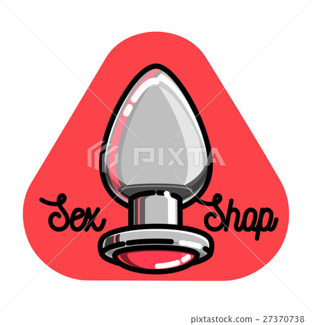 Color vintage sex shop emblem 27370738