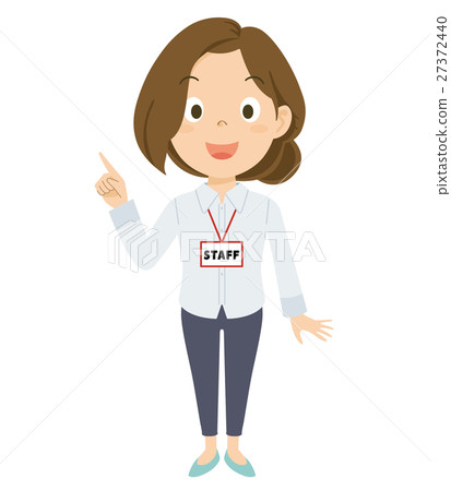 工作人員女性全身插圖 27372440