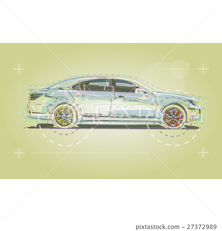 Car illustrations drawn for the business booklet. Car illustrations drawn for the business booklet. 27372989