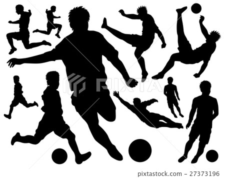 Soccer silhouette illustration Soccer silhouette illustration 27373196