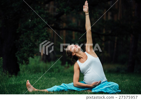 pregnant yoga prenatal maternity doing different 27375957