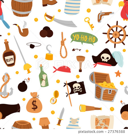Pirate seamless pattern background vector. - Stock Illustration ...
