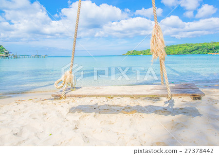 wooden cradle and clear sky wooden cradle and clear sky 27378442