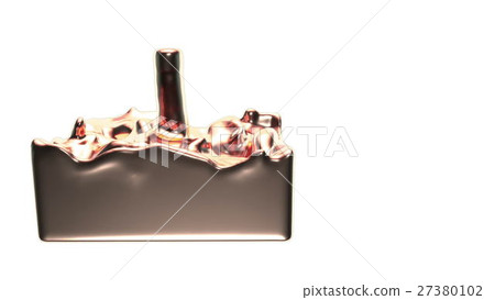 liquid red gold splashes filling the frame. Alpha liquid red gold splashes filling the frame. Alpha 27380102