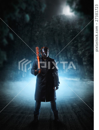 Evil embodiment in hockey mask and leather coat Evil embodiment in hockey mask and leather coat 27381723