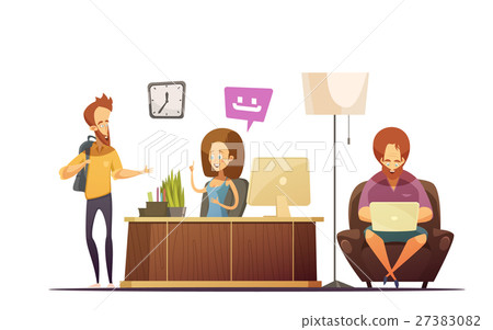 Hostel Reception Design Concept 27383082