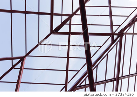 structural steel beam on roof of building structural steel beam on roof of building 27384180