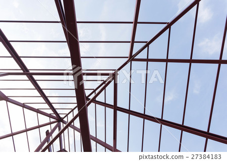 structural steel beam on roof of building structural steel beam on roof of building 27384183