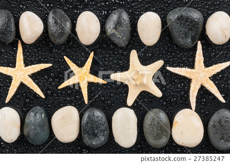 zen stones and starfish with water drops zen stones and starfish with water drops 27385247