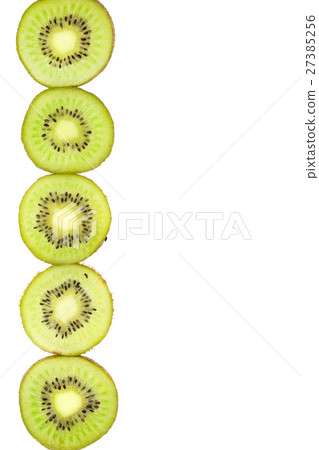 Sliced kiwi  with a place for text 27385256
