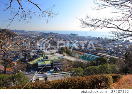 Rape flowers and view of Azumayama Park 27387322