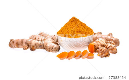 Turmeric isolated on white background 27388434