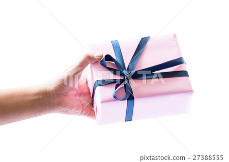 gift in the hand on white isolate background gift in the hand on white isolate background 27388555