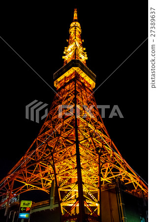 Night light of tokyo tower Night light of tokyo tower 27389637