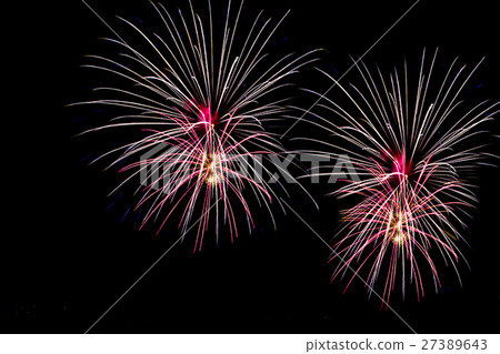 Fireworks over celebrate in Happy new year. 27389643