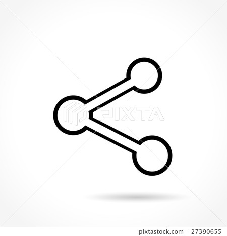 share thin line icon - Stock Illustration [27390655] - PIXTA