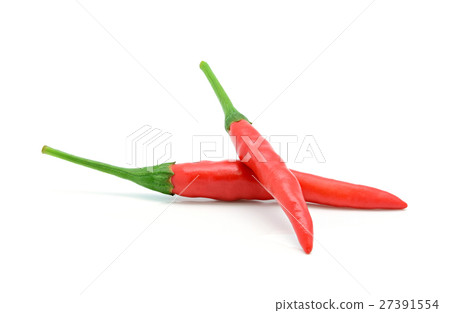 Closeup of red chilli pepper on white Closeup of red chilli pepper on white 27391554