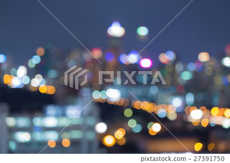 Night blurred lights city downtown Night blurred lights city downtown 27391750