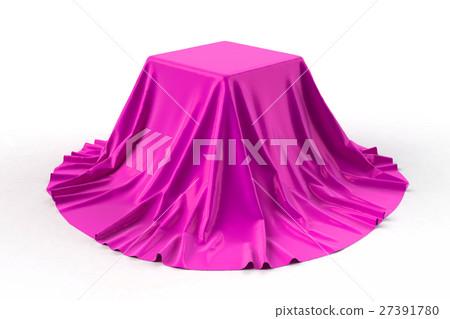 Box covered with red fabric. Box covered with red fabric. 27391780