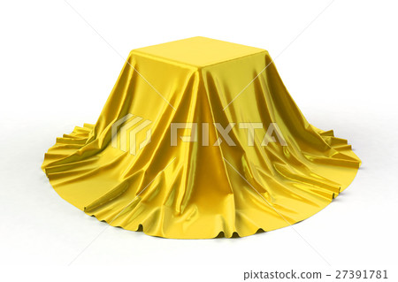 Box covered with red fabric. Box covered with red fabric. 27391781