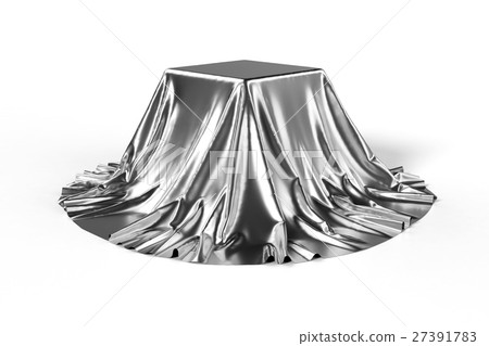 Box covered with golden fabric. Box covered with golden fabric. 27391783