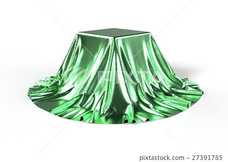 Box covered with golden fabric. Box covered with golden fabric. 27391785