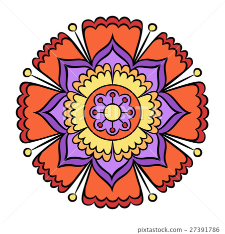 Doodle colorful flower Doodle colorful flower 27391786