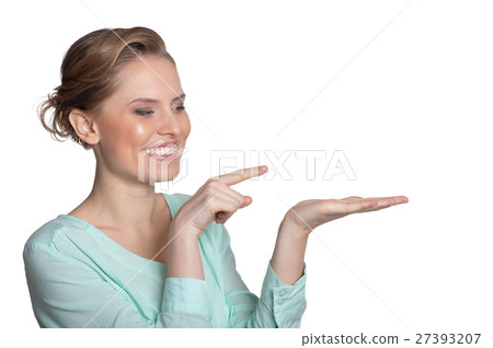 Young woman pointing Young woman pointing 27393207