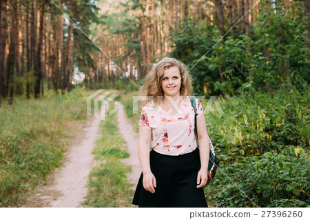 Young Pretty Plus Size Caucasian Happy Smiling Young Pretty Plus Size Caucasian Happy Smiling 27396260