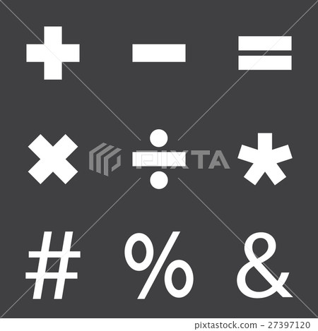 Basic Mathematical Sign - Stock Illustration [27397120] - PIXTA