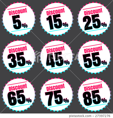 Sale discount icons. 27397276