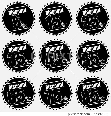 Sale discount icons. 27397300
