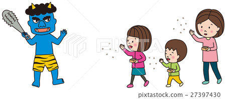 Setsubun Bean Maki Family Blue Ogre 27397430