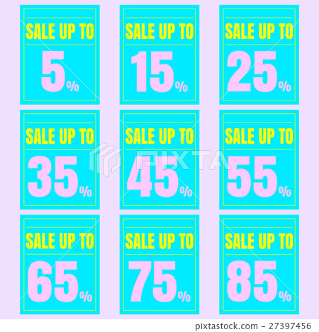 Sale discount icons. 27397456